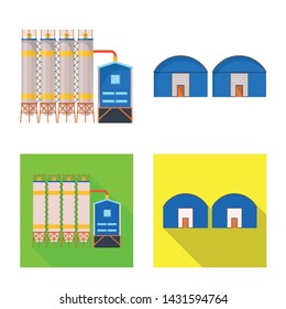 Vector illustration of production and structure icon. Collection of production and technology stock symbol for web.