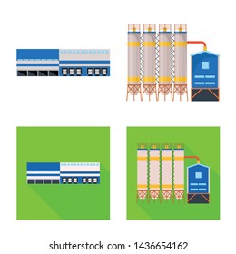 Vector illustration of production and structure icon. Collection of production and technology vector icon for stock.