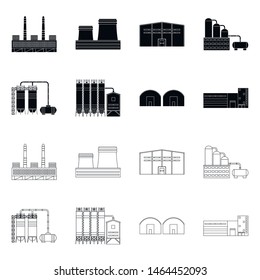 Vector illustration of production and structure icon. Collection of production and technology stock symbol for web.