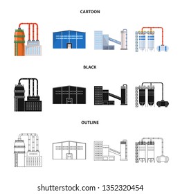 Vector illustration of production and structure logo. Collection of production and technology stock symbol for web.