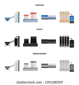 Vector illustration of production and structure logo. Set of production and technology stock vector illustration.