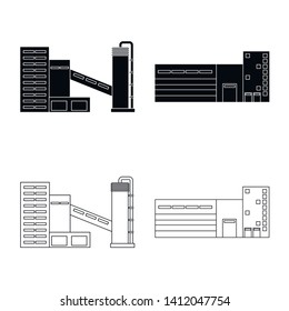 Vector illustration of production and structure logo. Collection of production and technology stock symbol for web.