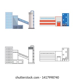 Vector illustration of production and structure logo. Collection of production and technology stock symbol for web.