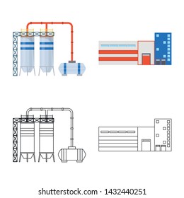 Vector illustration of production and structure logo. Set of production and technology stock vector illustration.