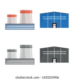 Vector illustration of production and structure logo. Set of production and technology stock vector illustration.