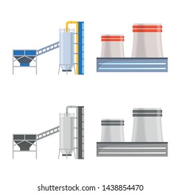 Vector illustration of production and structure logo. Set of production and technology vector icon for stock.