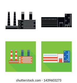 Vector illustration of production and structure logo. Set of production and technology stock vector illustration.
