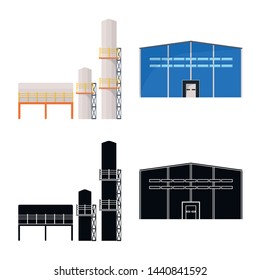 Vector illustration of production and structure logo. Set of production and technology stock symbol for web.