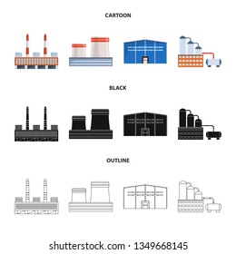 Vector illustration of production and structure sign. Collection of production and technology stock symbol for web.