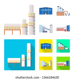 Vector illustration of production and structure sign. Set of production and technology stock symbol for web.