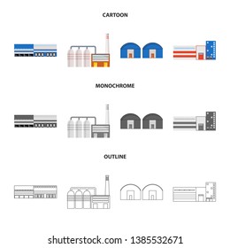 Vector illustration of production and structure sign. Set of production and technology vector icon for stock.