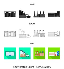 Vector illustration of production and structure sign. Set of production and technology vector icon for stock.