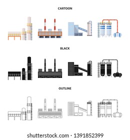 Vector illustration of production and structure sign. Set of production and technology vector icon for stock.