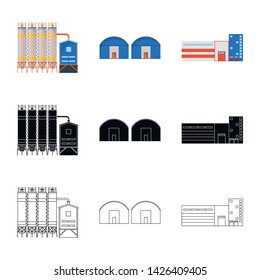 Vector illustration of production and structure sign. Collection of production and technology vector icon for stock.