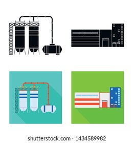 Vector illustration of production and structure sign. Collection of production and technology vector icon for stock.