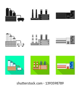 Vector illustration of production and structure symbol. Set of production and technology stock symbol for web.