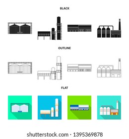 Vector illustration of production and structure symbol. Set of production and technology stock vector illustration.