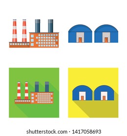 Vector illustration of production and structure symbol. Set of production and technology vector icon for stock.