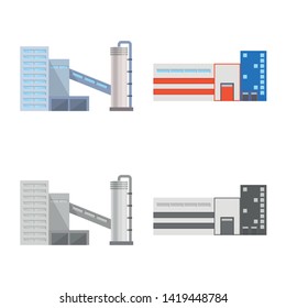 Vector illustration of production and structure symbol. Collection of production and technology stock vector illustration.