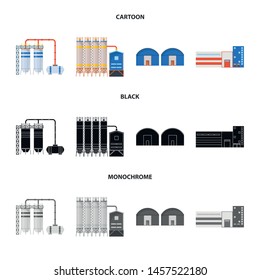 Vector illustration of production and structure symbol. Collection of production and technology vector icon for stock.