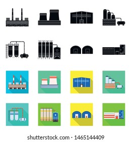 Vector illustration of production and structure symbol. Set of production and technology stock vector illustration.
