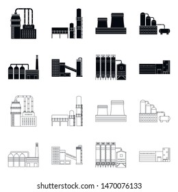 Vector illustration of production and structure symbol. Collection of production and technology stock vector illustration.
