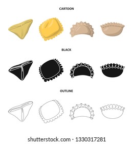 Vector illustration of products  and cooking icon. Set of products  and appetizer vector icon for stock.
