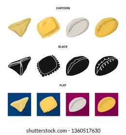 Vector illustration of products  and cooking logo. Set of products  and appetizer vector icon for stock.