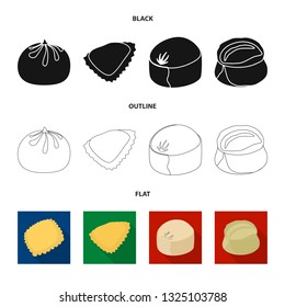 Vector illustration of products  and cooking sign. Collection of products  and appetizer stock vector illustration.