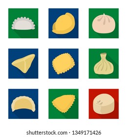 Vector illustration of products  and cooking sign. Set of products  and appetizer stock vector illustration.