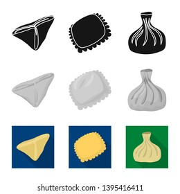 Vector illustration of products  and cooking sign. Collection of products  and appetizer vector icon for stock.
