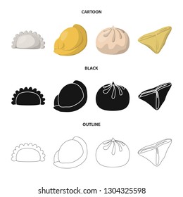 Vector illustration of products  and cooking symbol. Collection of products  and appetizer vector icon for stock.