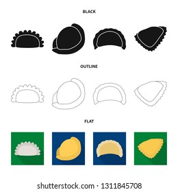 Vector illustration of products  and cooking symbol. Set of products  and appetizer stock vector illustration.
