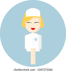 vector illustration, the profession of medical nurse, medical staff. people employment medicine