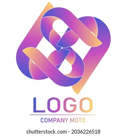 Vector illustration of professional abstract logo design, business logo design for company logo on white background.