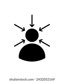 Vector illustration of professional career icon on white background.