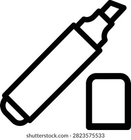 Vector illustration of a professional liquid chalk marker with a chisel tip for signage, menus, and art, isolated on a white background