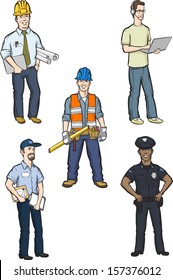 Vector illustration of professional men. Easy-edit layered vector EPS10 file scalable to any size without quality loss. High resolution raster JPG file is included.