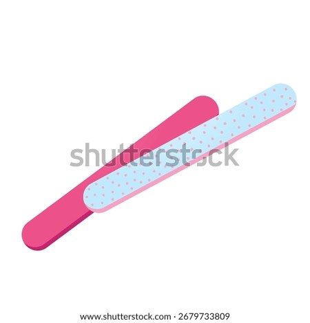 Vector illustration of professional nail files isolated on white background. Manicure accessory, professional nail care tool.