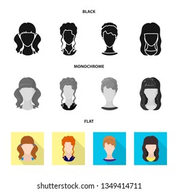 Vector illustration of professional and photo icon. Collection of professional and profile vector icon for stock.