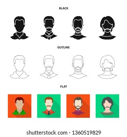 Vector illustration of professional and photo icon. Set of professional and profile vector icon for stock.