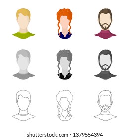 Vector illustration of professional and photo icon. Set of professional and profile stock vector illustration.