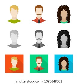 Vector illustration of professional and photo icon. Set of professional and profile stock vector illustration.