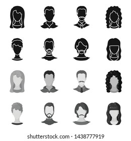 Vector illustration of professional and photo icon. Set of professional and profile stock symbol for web.