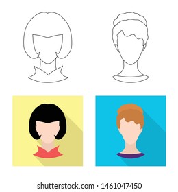 Vector illustration of professional and photo icon. Set of professional and profile stock symbol for web.