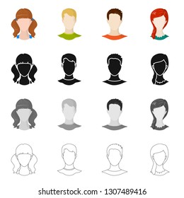 Vector illustration of professional and photo logo. Set of professional and profile stock vector illustration.