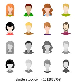 Vector illustration of professional and photo logo. Collection of professional and profile stock vector illustration.