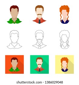 Vector illustration of professional and photo logo. Collection of professional and profile vector icon for stock.