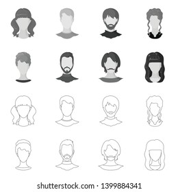 Vector illustration of professional and photo logo. Set of professional and profile stock vector illustration.