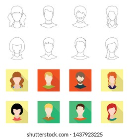 Vector illustration of professional and photo logo. Set of professional and profile vector icon for stock.